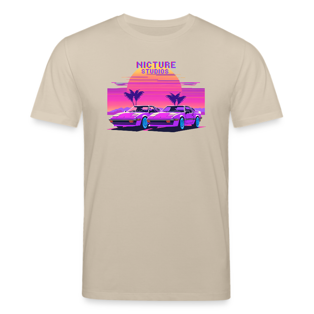 Retro Pixel Unisex Bio-T-Shirt - Beige