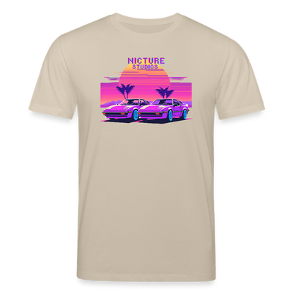 Retro Pixel Unisex Bio-T-Shirt - Beige