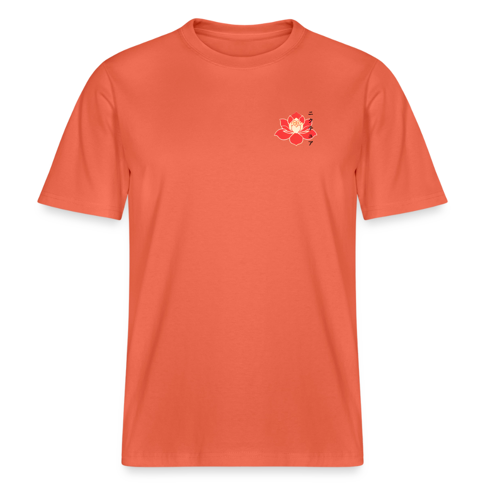 Koi & Flower Japanese Relaxed Fit Unisex Bio-T-Shirt - Hellrot