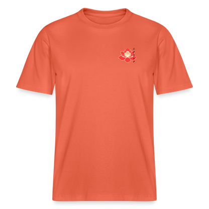 Koi & Flower Japanese Relaxed Fit Unisex Bio-T-Shirt - Hellrot