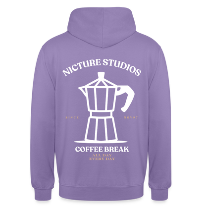 Coffee Break Unisex Hoodie - Lavendel