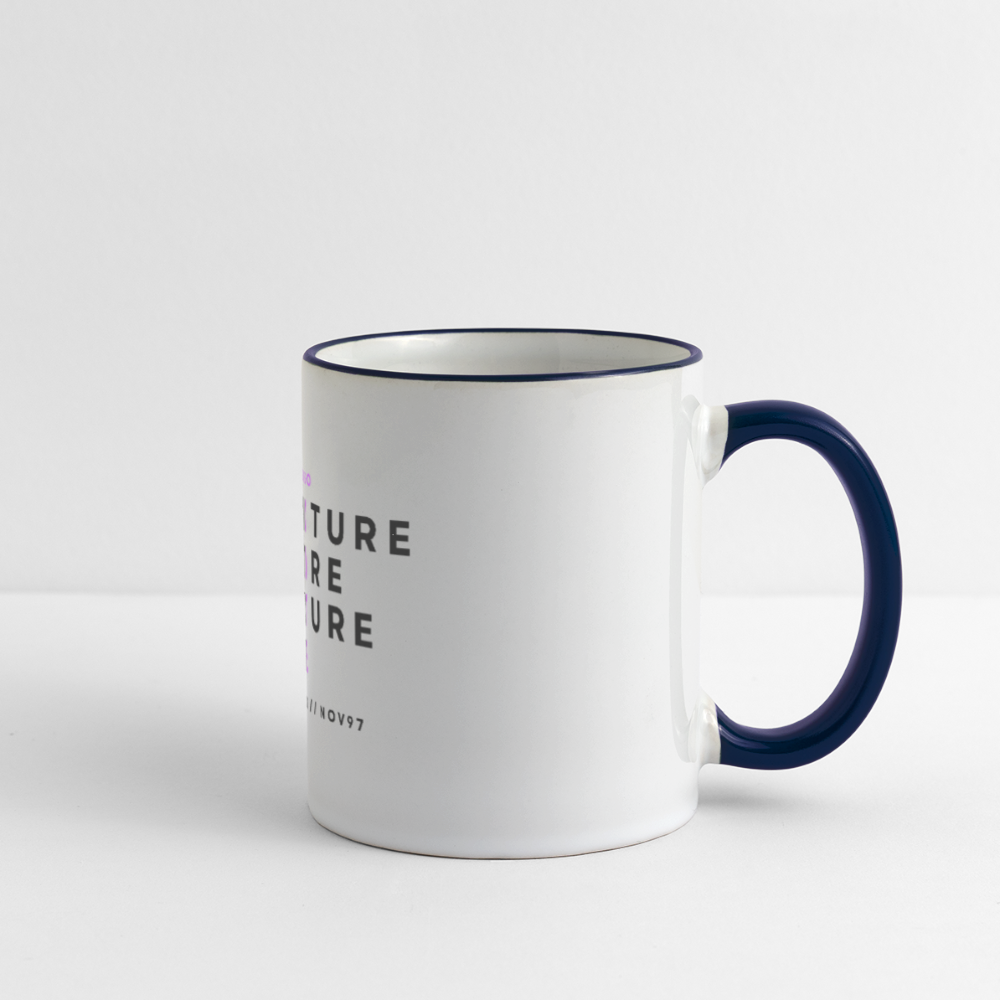 YOU LOOK SO CUTE Panoramic Mug - white/cobalt blue