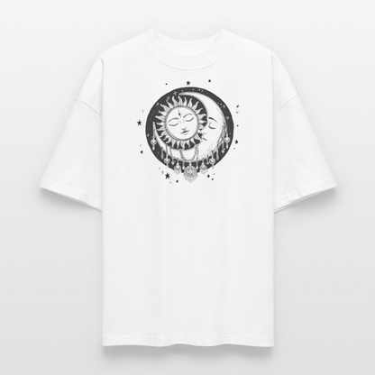 Boho Oversized Unisex Bio T-Shirt - Weiß