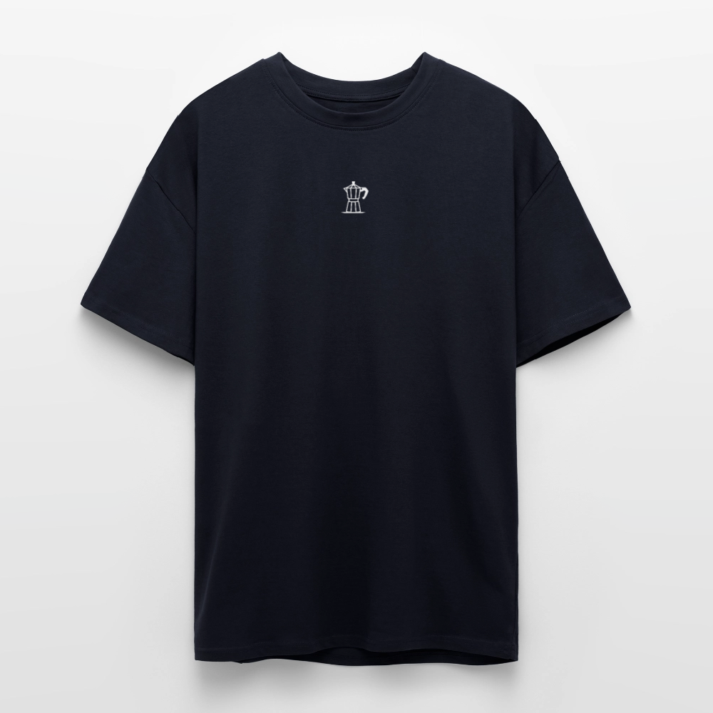 Coffee Break Heavy Oversize T-Shirt - French Navy