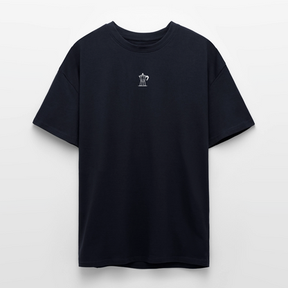 Coffee Break Heavy Oversize T-Shirt - French Navy