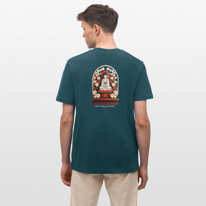 Buddhist Japanese Relaxed Fit Unisex Bio-T-Shirt - Dunkles Petrol