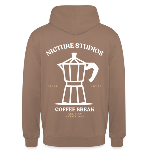 Coffee Break Unisex Hoodie - Mokka