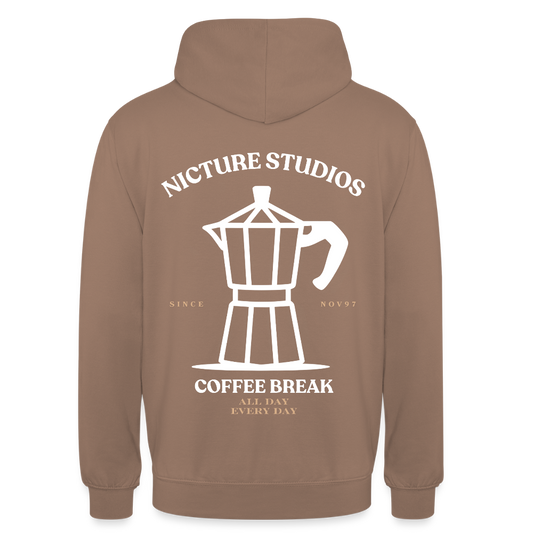 Coffee Break Unisex Hoodie - Mokka