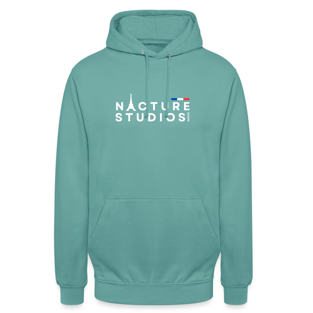 Paris Unisex Hoodie - pastel turquoise