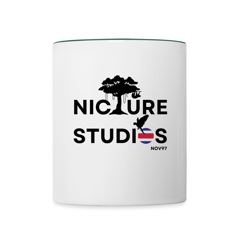 Costa Rica Contrasting Mug - white/dark green