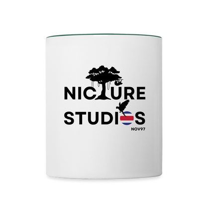 Costa Rica Contrasting Mug - white/dark green