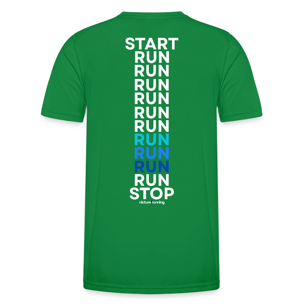 Nicture Running START RUN STOP Shirt - Kelly Green