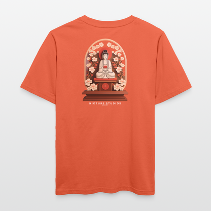 Buddhist Japanese Relaxed Fit Unisex Bio-T-Shirt - Hellrot