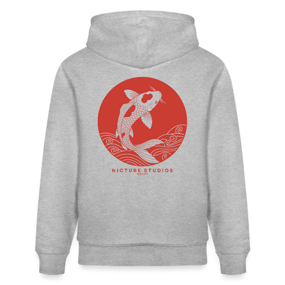Koi Japanese Unisex Bio-Hoodie - Grau meliert