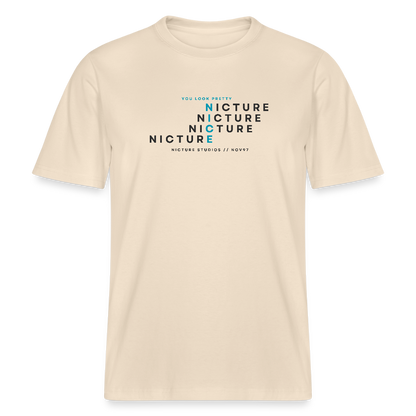YOU LOOK PRETTY NICE Relaxed Fit Unisex Organic T-Shirt - Weißgrau