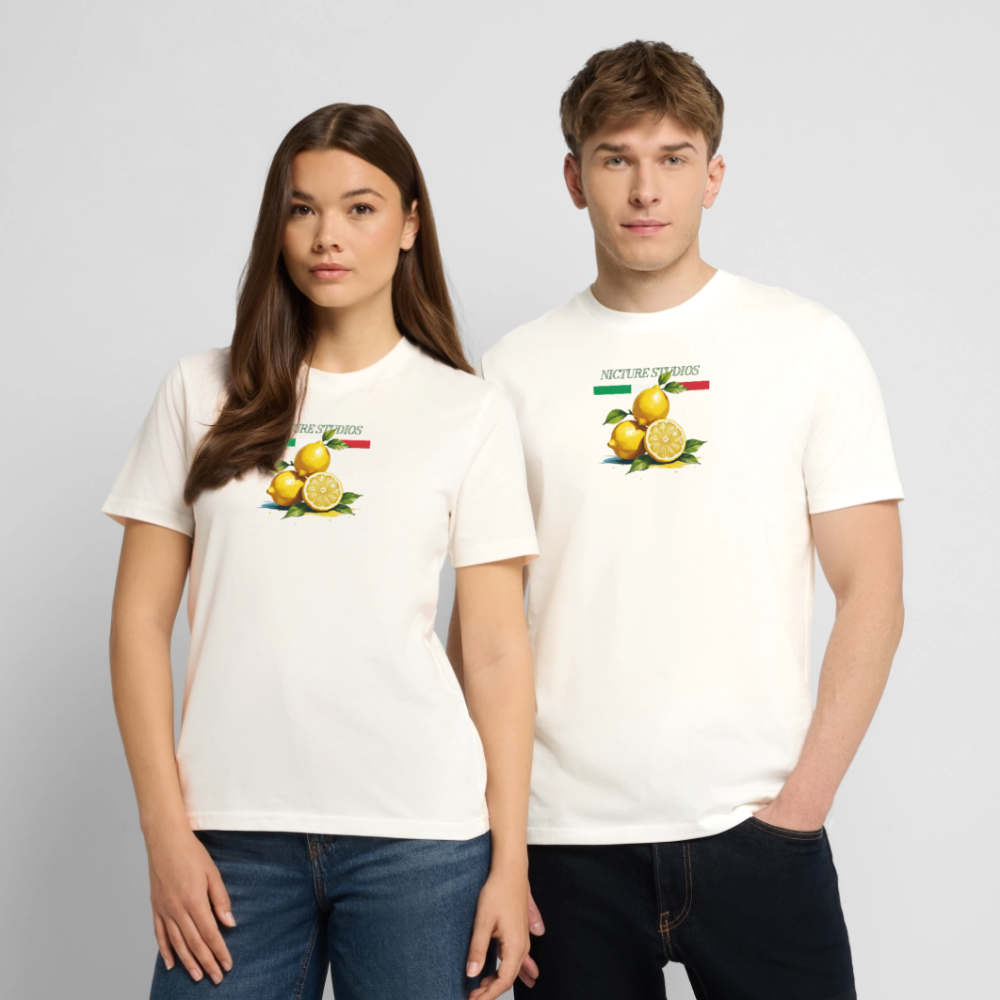 "Limone due" Unisex Bio-T-Shirt - Naturweiß 