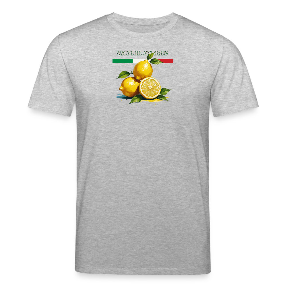 "Limone due" Unisex Bio-T-Shirt - Grau meliert