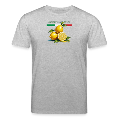 "Limone due" Unisex Bio-T-Shirt - Grau meliert