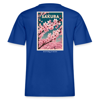 Sakura Japanese Cherry Blossom Relaxed Fit Unisex Bio-T-Shirt - Dunkelblau