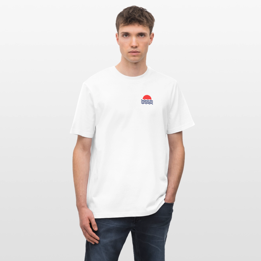 Sunset Relaxed Fit Unisex Bio-T-Shirt - Weiß