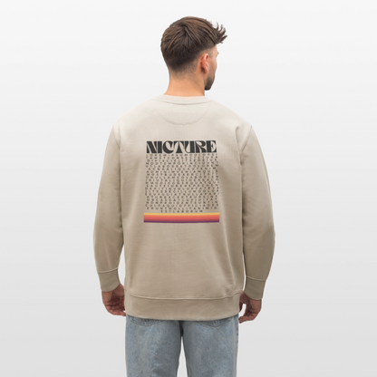 Lorem Ipsum Backprint Unisex Organic Sweatshirt - Beige