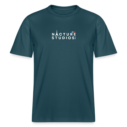 Paris Relaxed Fit Unisex Organic T-Shirt - Dunkles Petrol