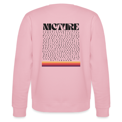 Lorem Ipsum Backprint Unisex Organic Sweatshirt - Hellrosa