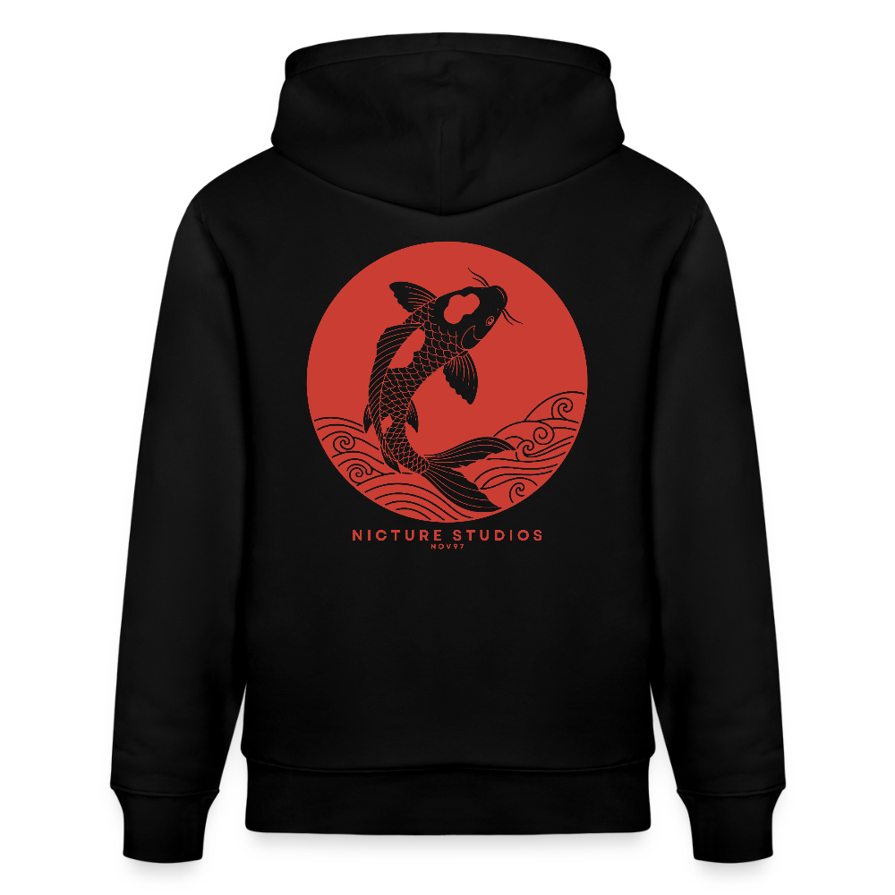 Koi Japanese Unisex Bio-Hoodie - Schwarz