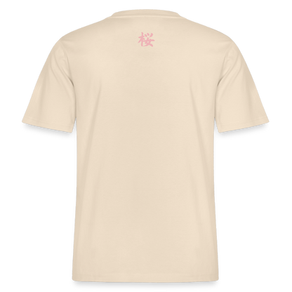 Sakura Retro Japanese Relaxed Fit Unisex Bio-T-Shirt - Weißgrau