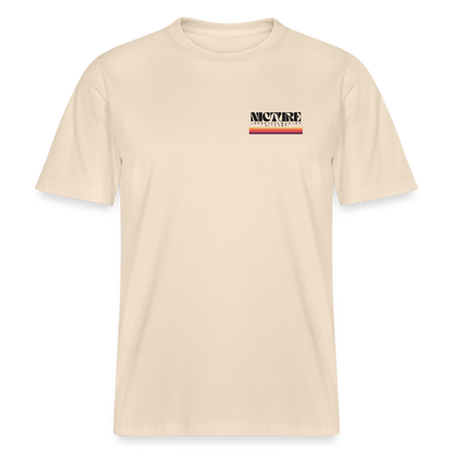 Lorem Ipsum Backprint Relaxed Fit Unisex Organic T-Shirt - Weißgrau