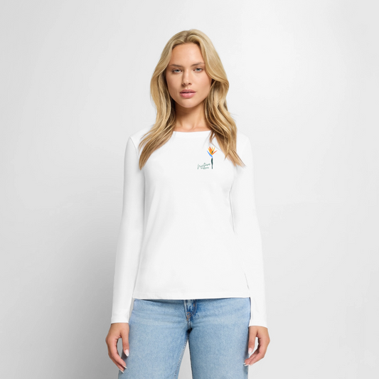 Strelitzia Frauen Langarmshirt - Weiß