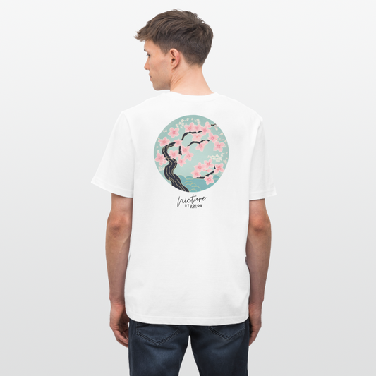 Cherry Blossom Japanese Relaxed Fit Unisex Bio-T-Shirt - Weiß