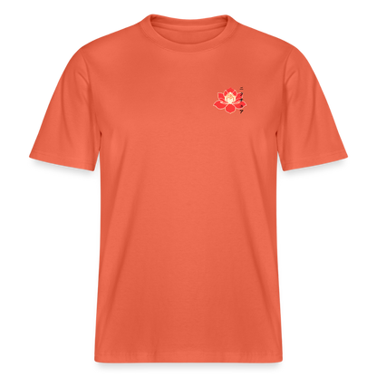 Koi & Flower Japanese Relaxed Fit Unisex Bio-T-Shirt - Hellrot