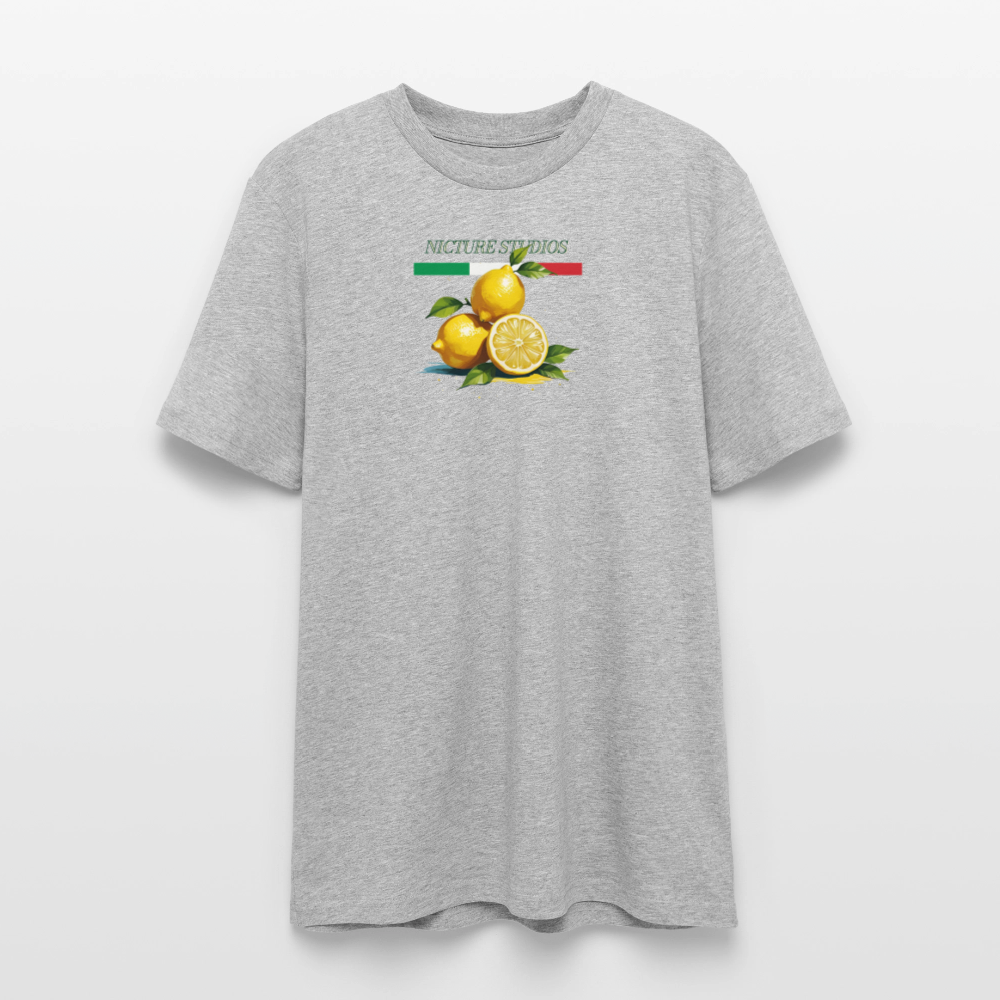"Limone due" Unisex Bio-T-Shirt - Grau meliert