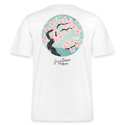 Cherry Blossom Japanese Relaxed Fit Unisex Bio-T-Shirt - Weiß